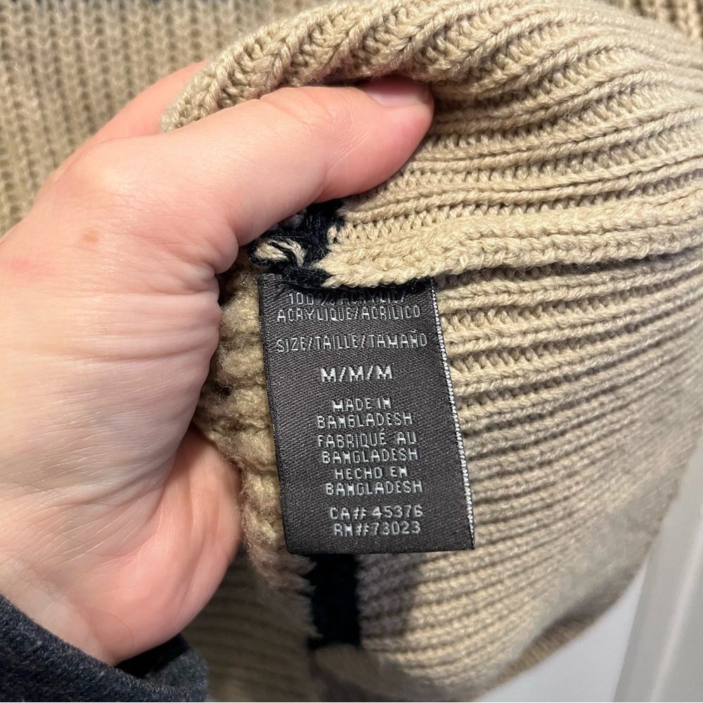 3/30$💥 Suzy Shier Medium Sweater pullover shirt sweater pull Women beige black - Picture 3 of 4